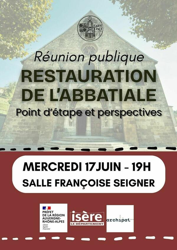 Réunion publique Restauration de l'abbatiale Réunion publique Restauration de l'abbatiale