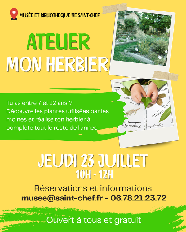 Atelier : Mon herbier Atelier : Mon herbier